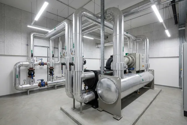 Unit chiller industri water cooled terpasang di pabrik Jakarta